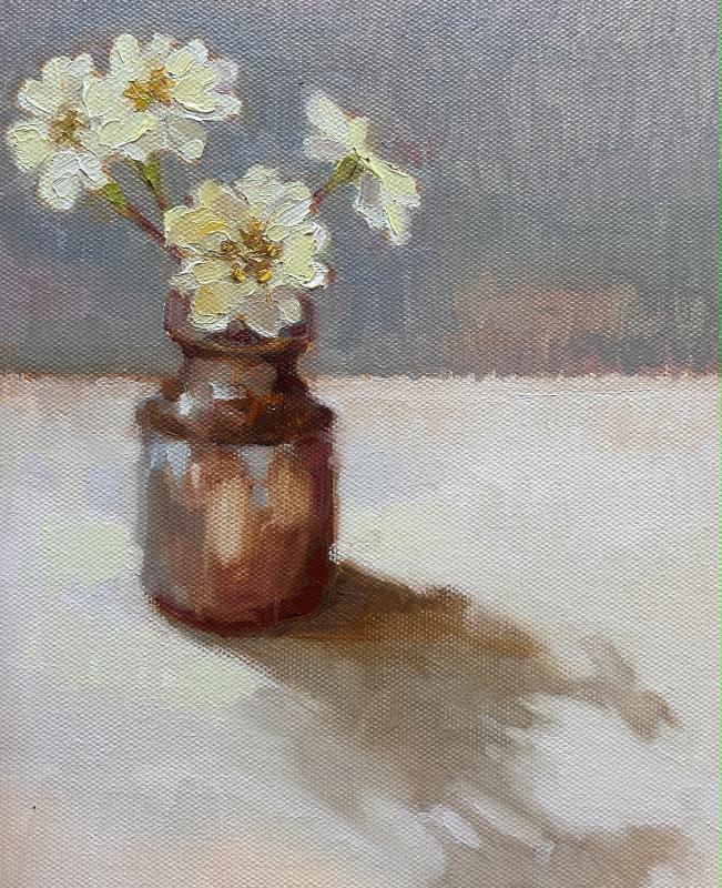 Primroses in stoneware